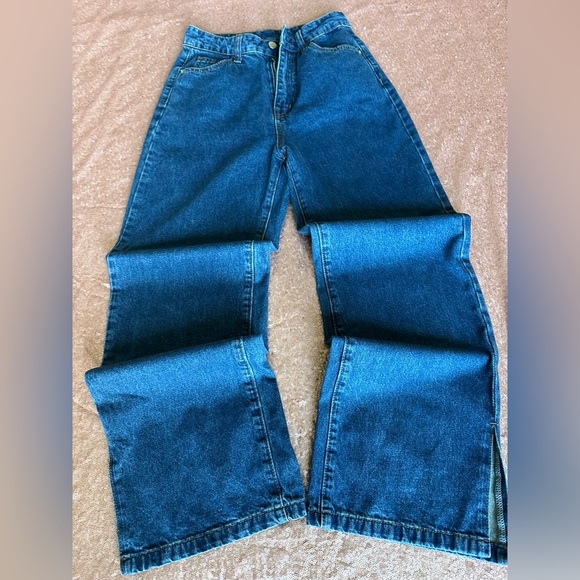 Cider  Womens sz 5 Wide Leg High Rise Rainbow Pockets, Y2K, Carnaval, Feminine - Picture 1 of 8